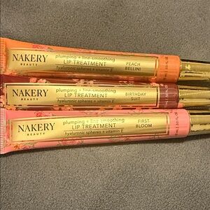 Nakery Beauty Lip Treatment Trio - Peach, Nude, Pink